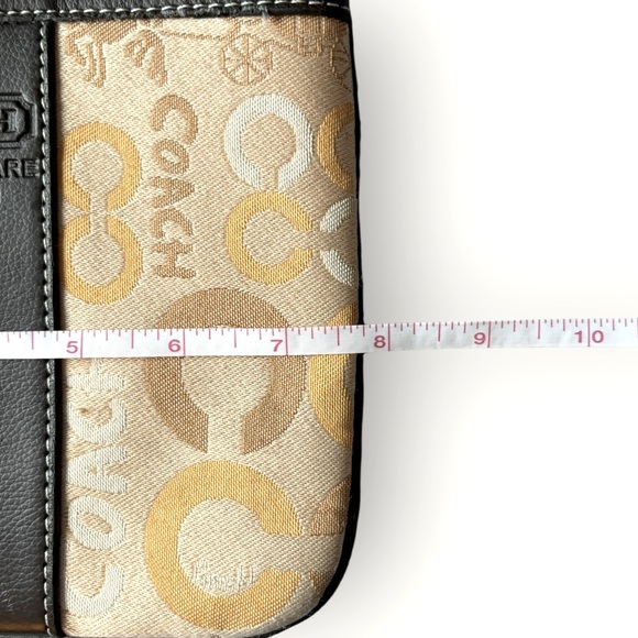 Vintage Coach Crossbody Bag Neutral Colours Leather Accents - Picture 9 of 11